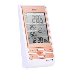Station météo avec alerte gel (rose)