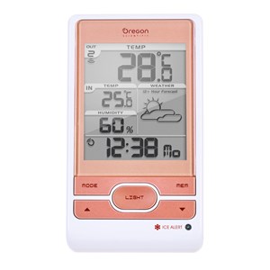 Station météo avec alerte gel (rose)