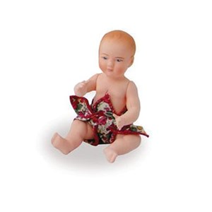 Baigneur petit colin blanc - 12 cm