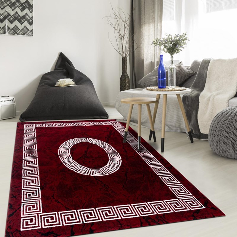 Tapis salon 200x290 rouge