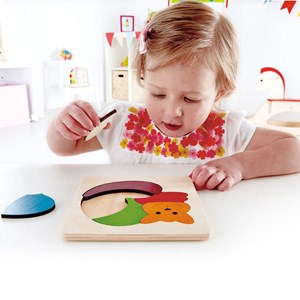 Puzzle enfant encastrement arc en ciel