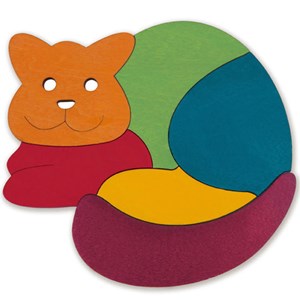 Puzzle enfant encastrement arc en ciel
