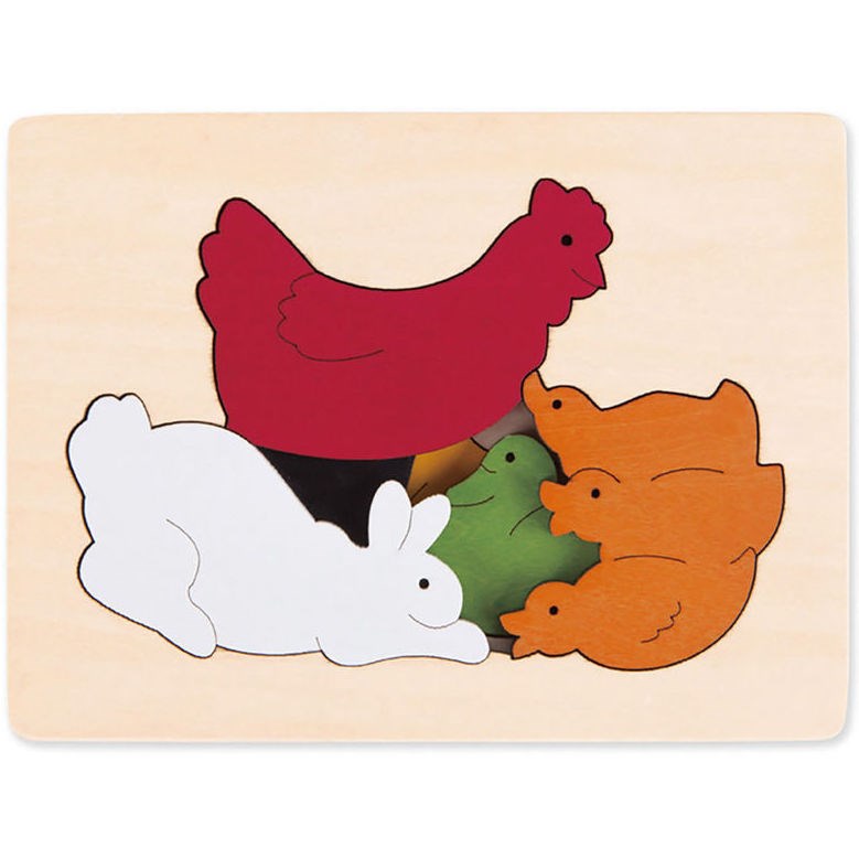 Puzzle enfant encastrement hape ferme