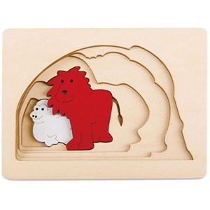 Puzzle enfant encastrement hape prairie