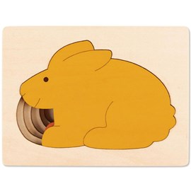 Puzzle enfant encastrement hape 5 lapins