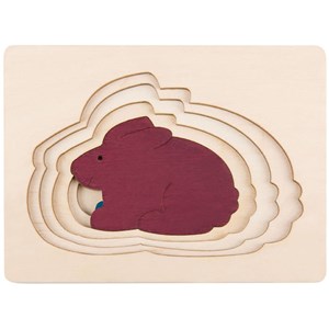 Puzzle enfant encastrement hape 5 lapins