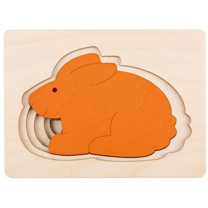 Puzzle enfant encastrement hape 5 lapins