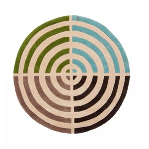 Tapis rond 150x150 rond multicolore