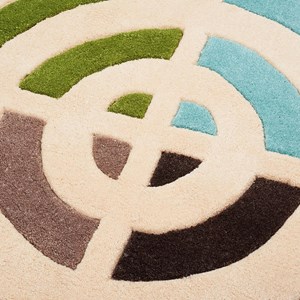 Tapis rond 150x150 rond multicolore