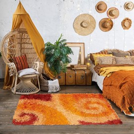 Tapis shaggy 90x160 multicolore