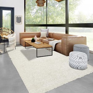Tapis shaggy 160x240 blanc