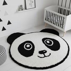 Tapis enfant 80x80 rond blanc