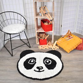 Tapis enfant 100x100 rond blanc