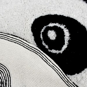 Tapis enfant 100x100 rond blanc