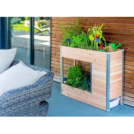 Potager balcon avec composteur