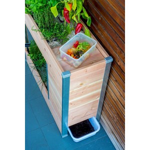 Potager balcon avec composteur