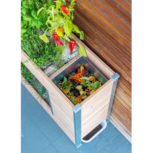Potager balcon avec composteur