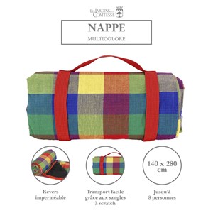 Nappe xl à revers étanche 280cm x140cm