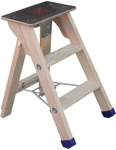 Escabeau bois 2 marches