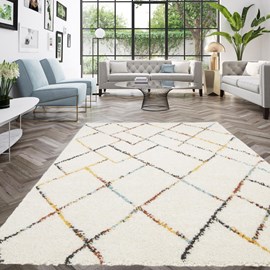 Tapis shaggy 120x170 crème