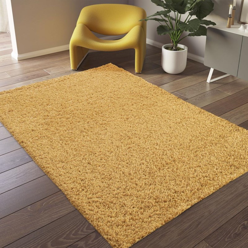 Tapis shaggy 160x230 jaune