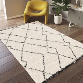 Tapis shaggy 80x150 noir