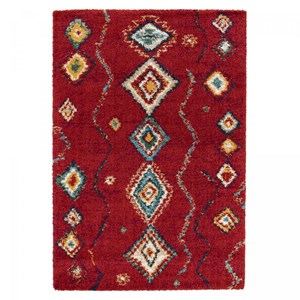 Tapis shaggy 120x170 rouge