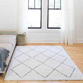 Tapis shaggy 80x200 ecru