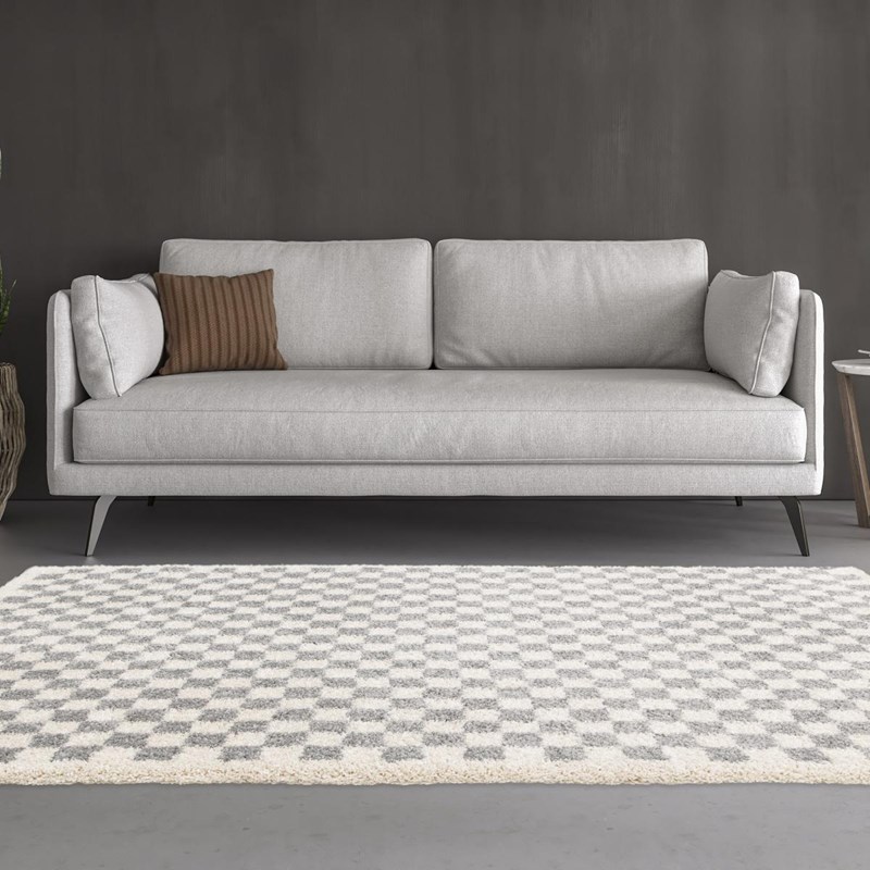 Tapis shaggy 200x290 gris