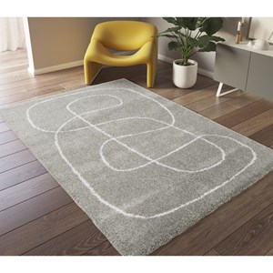 Tapis shaggy 120x170 gris