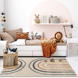 Tapis shaggy 200x290 bleu