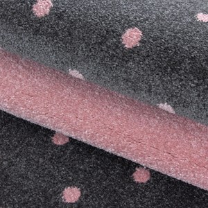 Tapis enfant 120x120 rond rose