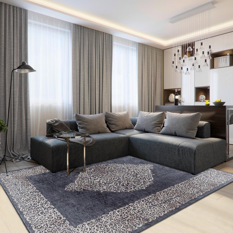 Tapis orient style 140x200 noir