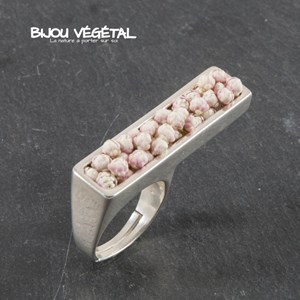 Bague argent jardinière avec mini fleurs