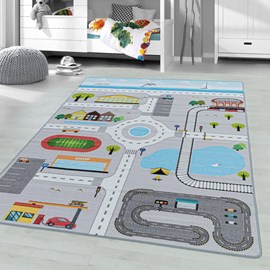 Tapis enfant 140x200 gris