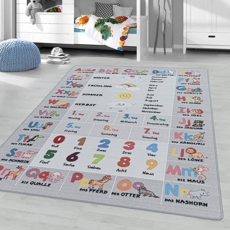 Tapis enfant 160x230 gris