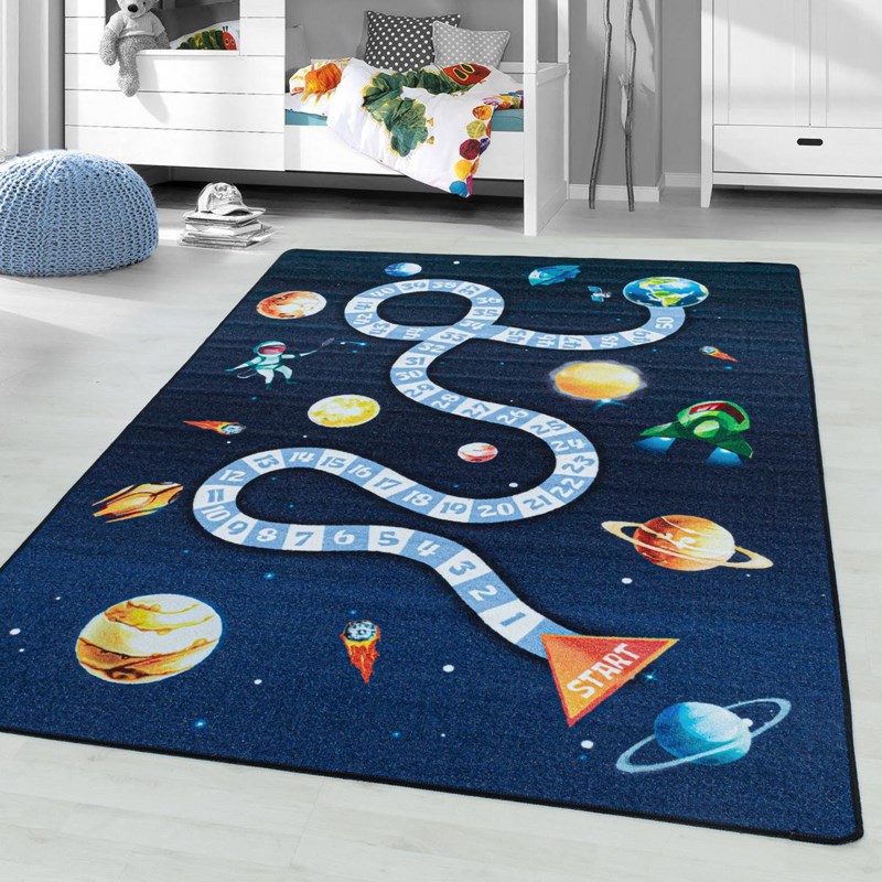 Tapis enfant 160x230 bleu