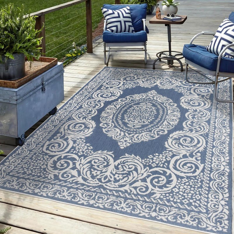 Tapis exterieur 160x230 bleu