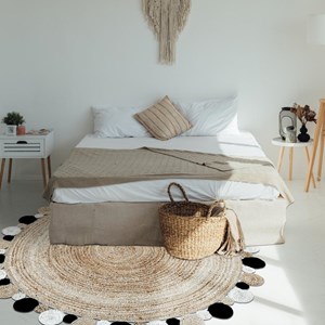 Tapis rond 150x150 rond beige