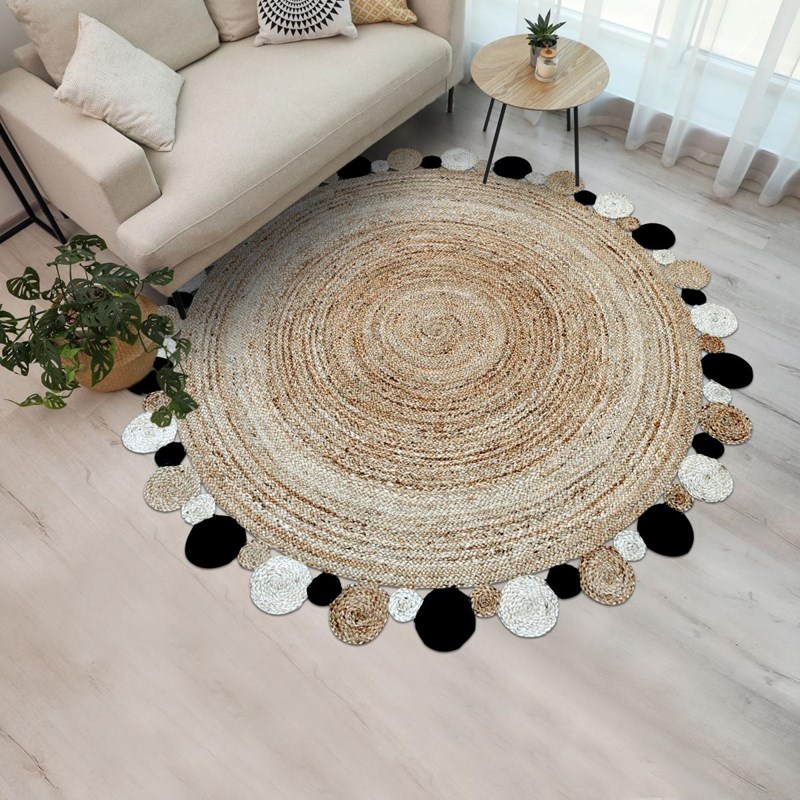 Tapis rond 200x200 rond beige