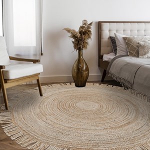 Tapis rond 100x100 rond beige