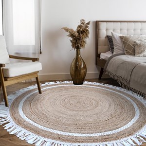 Tapis rond 80x80 rond blanc