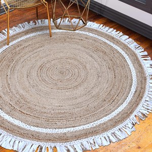Tapis rond 200x200 rond blanc