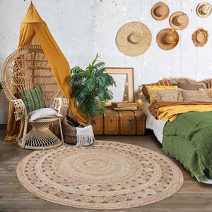 Tapis rond 80x80 rond beige