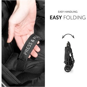 Poussette shopping rapid 4 gris