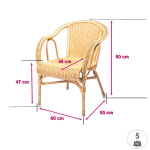 Fauteuil tim en osier
