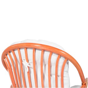 Fauteuil pivotant java orange en rotin