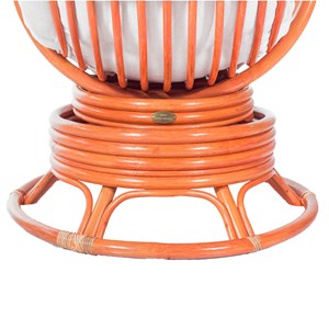 Fauteuil pivotant java orange en rotin