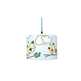 Abat-jour à colorier oiseaux