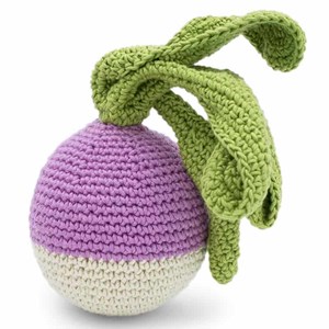Hochet navet coton bio fait main